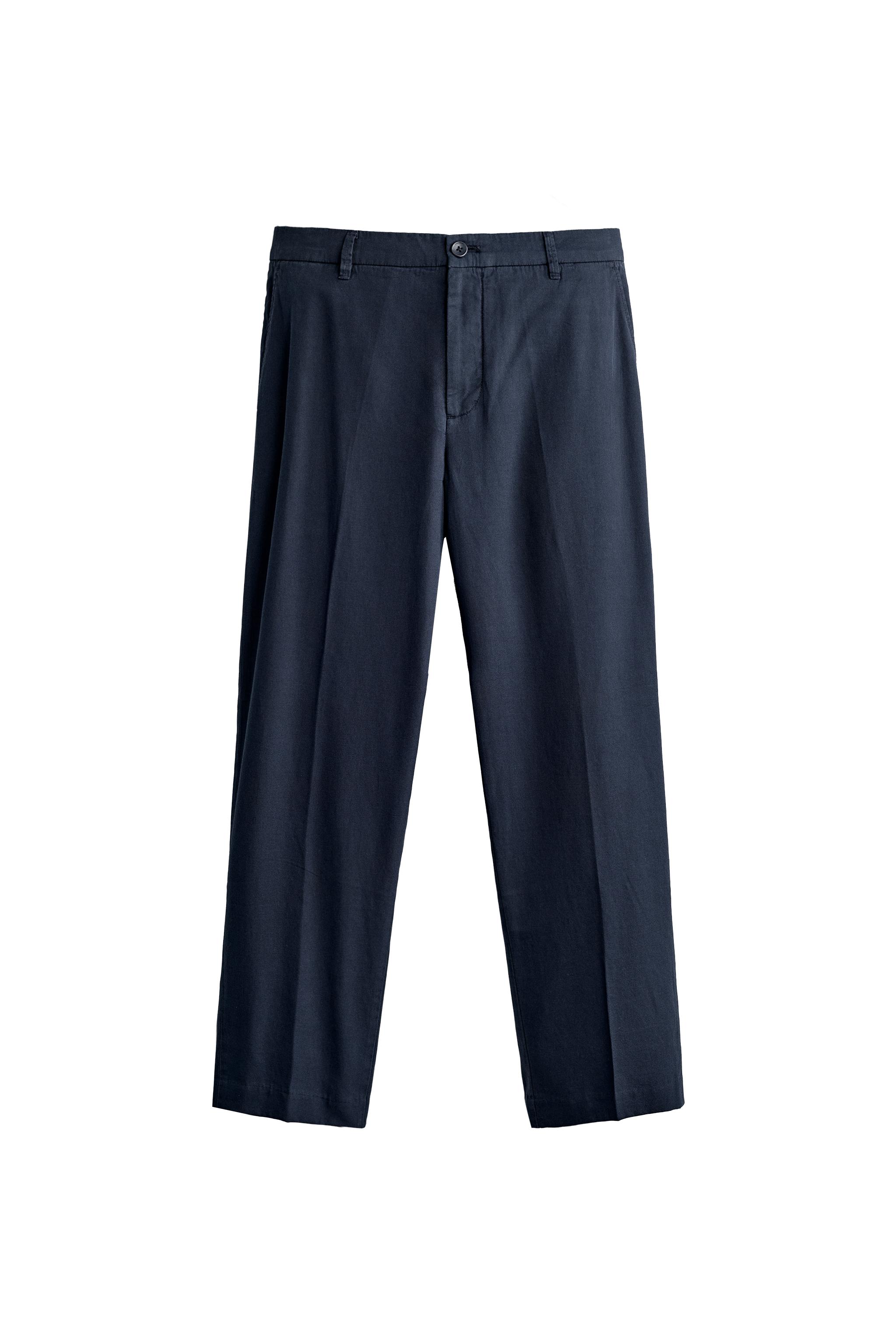 RELAXED FIT WASHED SUIT TROUSERS